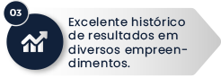 03 – Excelente histórico de resultados em diversos empreendimentos